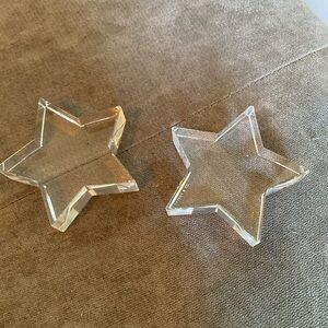 Clear Tiffany Star-Shaped Paper Weights